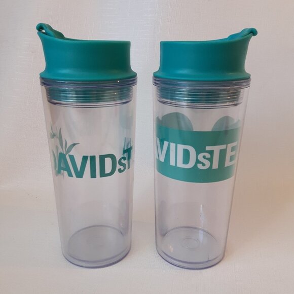 Davids Tea Bodum Travel Mugs Classic LOGO PAIR - Picture 1 of 4